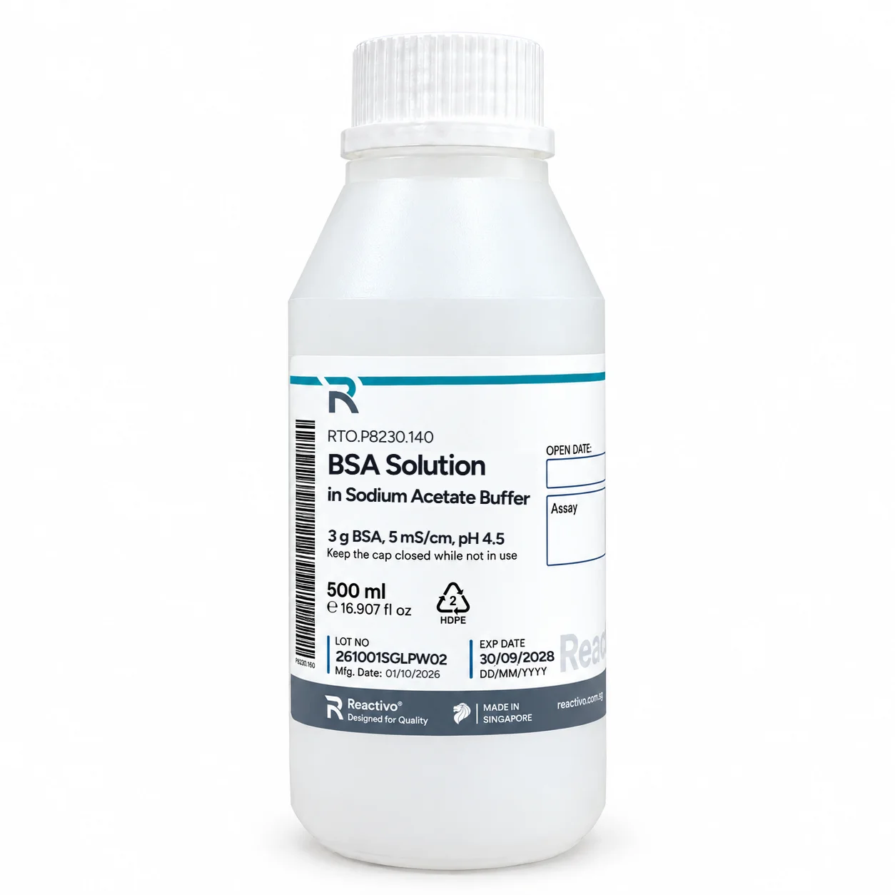 BSA in Sodium Acetate Buffer