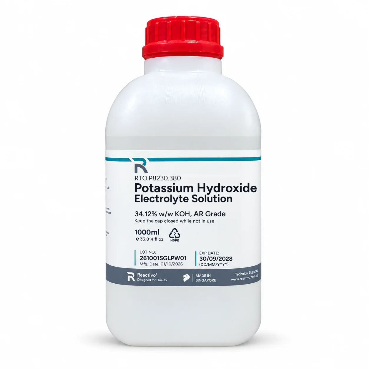 Electrolyte Solution (Potassium Hydroxide in Water)